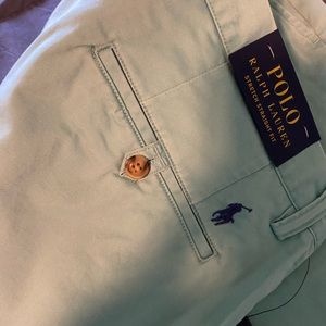 Polo Ralph Lauren Turquoise blue green classic slim khakis size 33